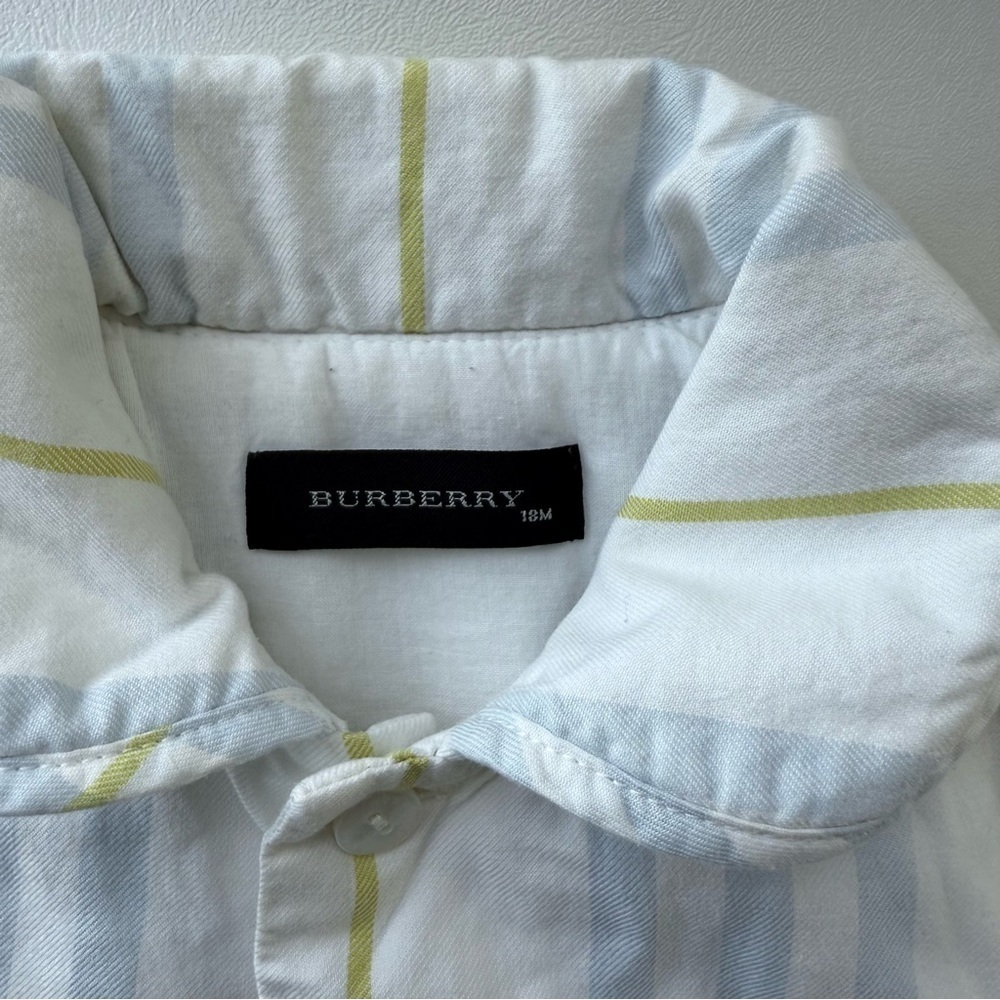 Baby kid Vest lightly fleeced Burberry 12 / 18 months white - Picture 4 of 4